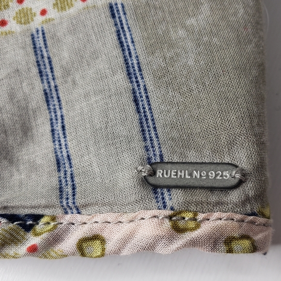 Ruehl Open Patchwork Print Boho Farm Cabin Hippie Cotton Girl's Vest Small - Picture 14 of 14